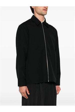 Giacca-camicia in gabardine di lana nero JIL SANDER | J22DL0249J40002001